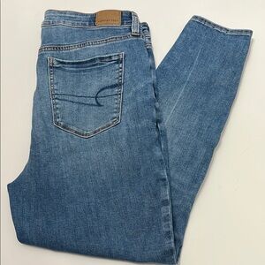 American Eagle Distressed Super Hi-Rise Jeggings - Size 14S